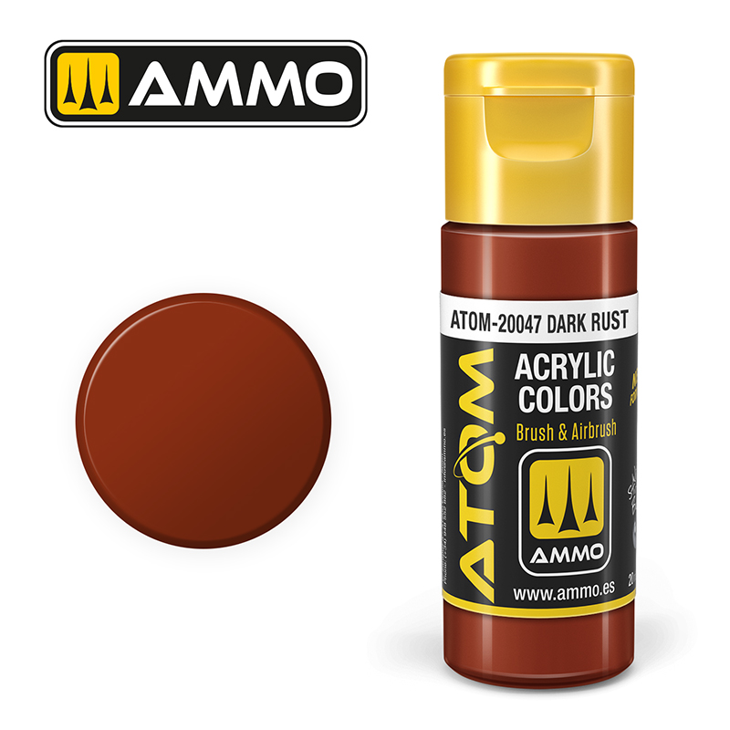 [MIG 20047] Atom : ATOM ACRYLIC COLOR DARK RUST 20 ML (3/24) *