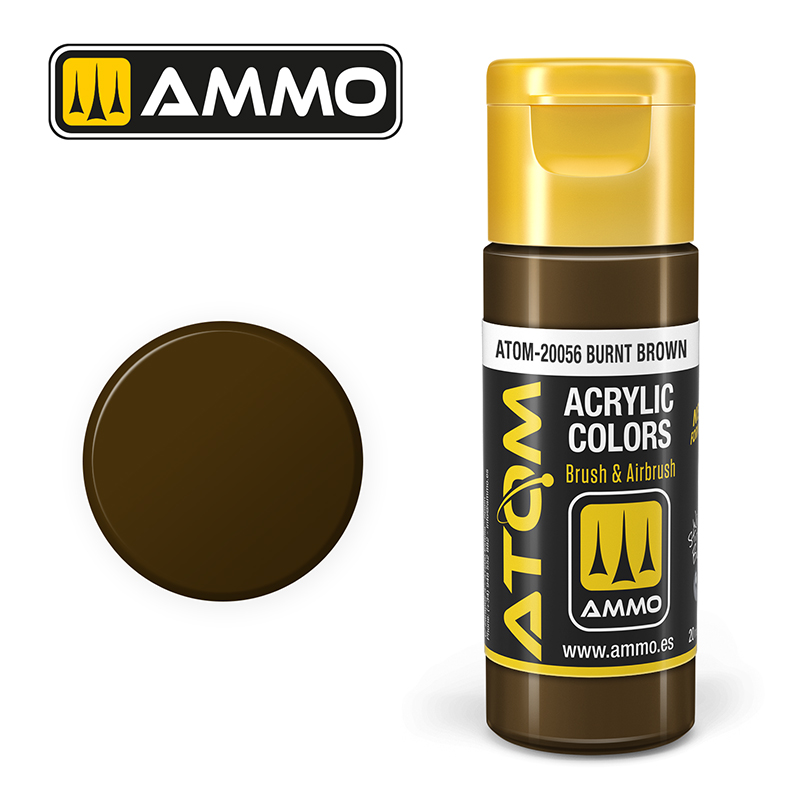 [MIG 20056] Atom : ATOM ACRYLIC COLOR BURNT BROWN 20 ML (3/24) *