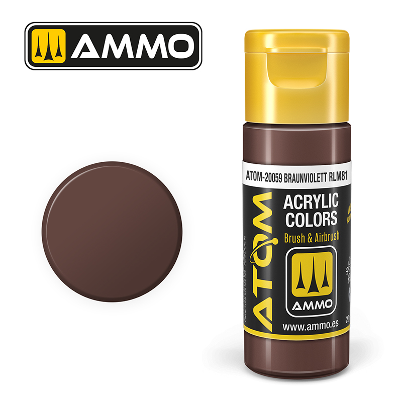 [MIG 20059] Atom : ATOM ACRYLIC COLOR BRAUNVIOLETT RLM81 20 ML (3/24) *