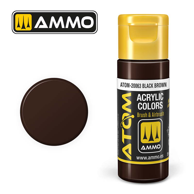 [MIG 20063] Atom : ATOM ACRYLIC COLOR BLACK BROWN (20ml)