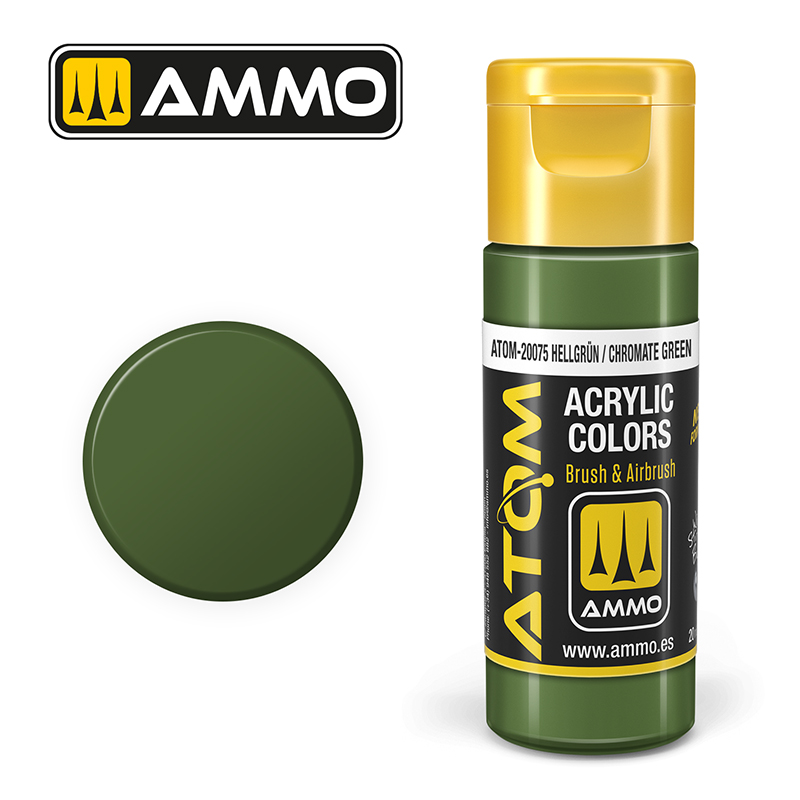 Atom : ATOM ACRYLIC COLOR HELLGRÜN / CHROMATE GREEN (20ml)