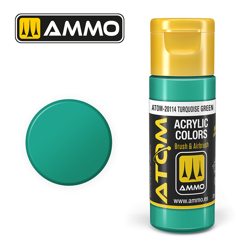 [MIG 20114] Atom : ATOM ACRYLIC COLOR TURQUOISE GREEN (20ml)