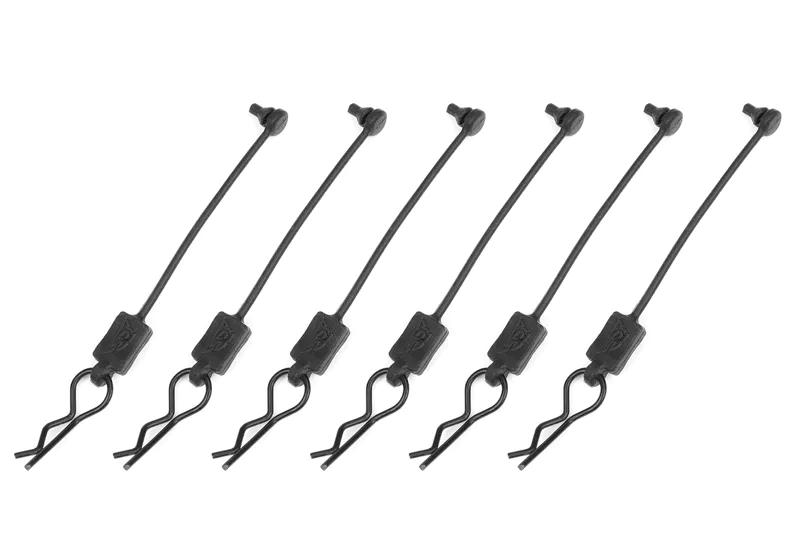 [COY C-00180-614] Team Corally : Clips de Carrosserie avec attache (6pcs)