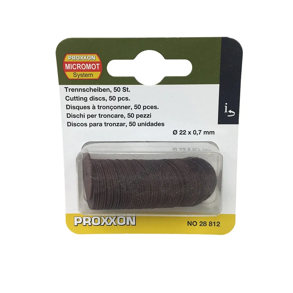 [PRN 28812] Proxxon Micromot: 50-Piece Corundum Cutting Discs Set Ø 22mm │ Ref. 28812
