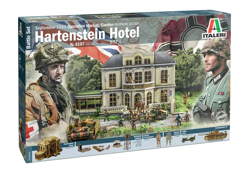[ITA 6107] Italeri : 1944 Market Garden Hartenstein Hotel │ Battle Set 