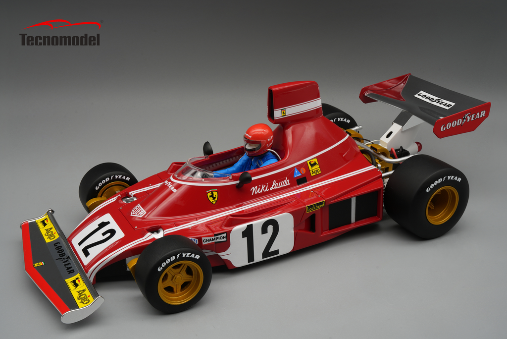 Tecnomodel : Ferrari 312 B3 n°12 Winner GP Espagne 1974 Niki Lauda [1/18]