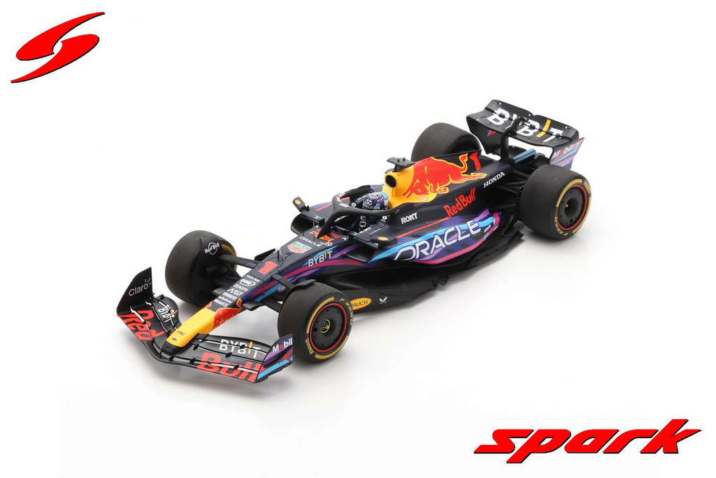Spark : Oracle Red Bull Racing RB19 │ No.1 Oracle Red Bull Racing Winner Miami GP 2023 Max Verstappen [1/18]