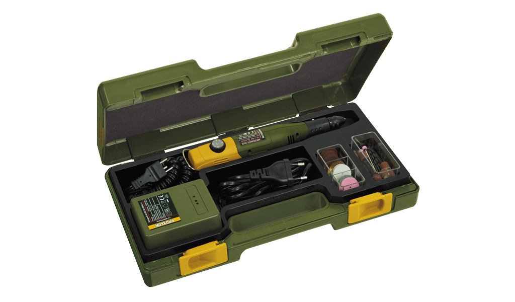 Proxxon : Coffret Micromot 60/EF avec mandrin à serrage rapide et 43 outils [28514]