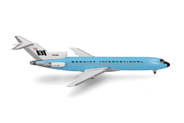 Herpa : Boeing 727-200 Braniff International Solid New Dark Blue  [1/500]