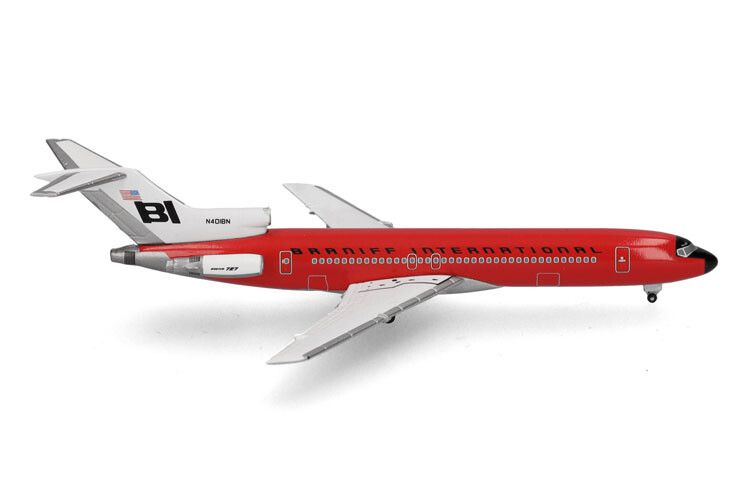 Herpa : Boeing 727-200 Braniff International Solid Red  [1/500]