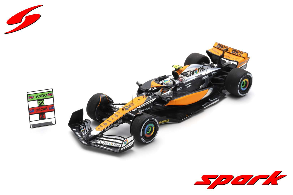 Spark : McLaren MCL60 │ No.4 McLaren 2nd British GP 2023 Lando Norris With pit board [1/43]