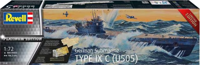 Revell : German Submarine Type IX C (U505) │ Platinum Edition