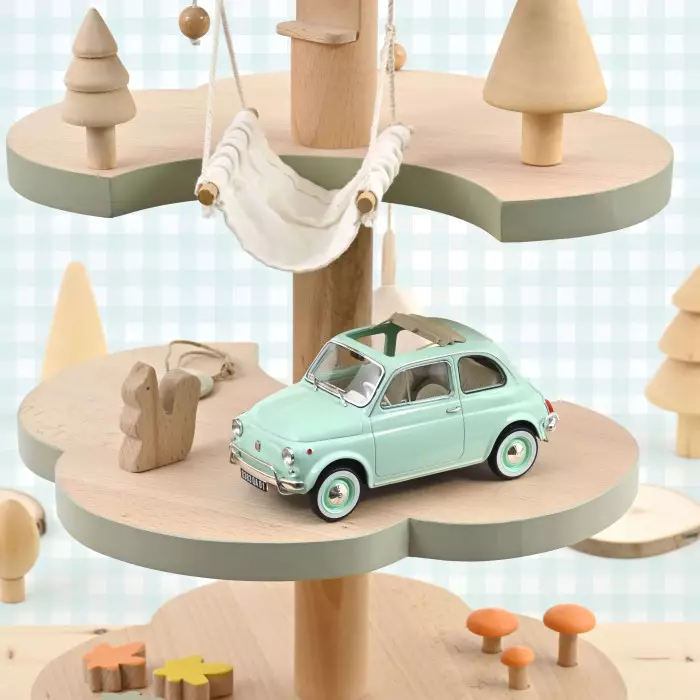 Norev : Fiat 500L │ 1968 - Bleu Pastelle  [1/18]