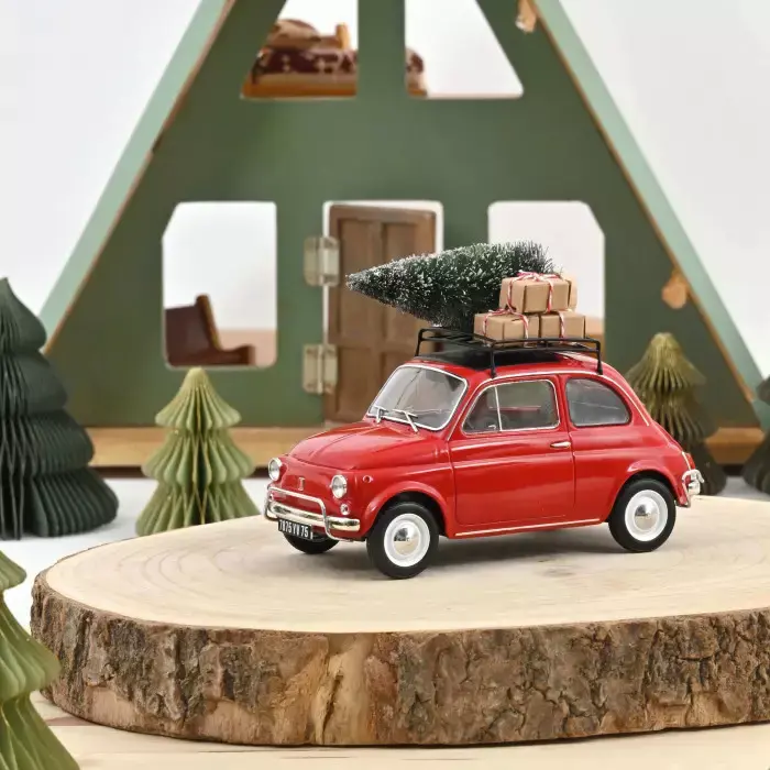 Norev : Fiat 500L │ 1968 - Rouge Noël [1/18]