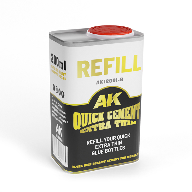 [AK AK12001-B] AK : Colle Ciment Rapide extra fin (200ml)