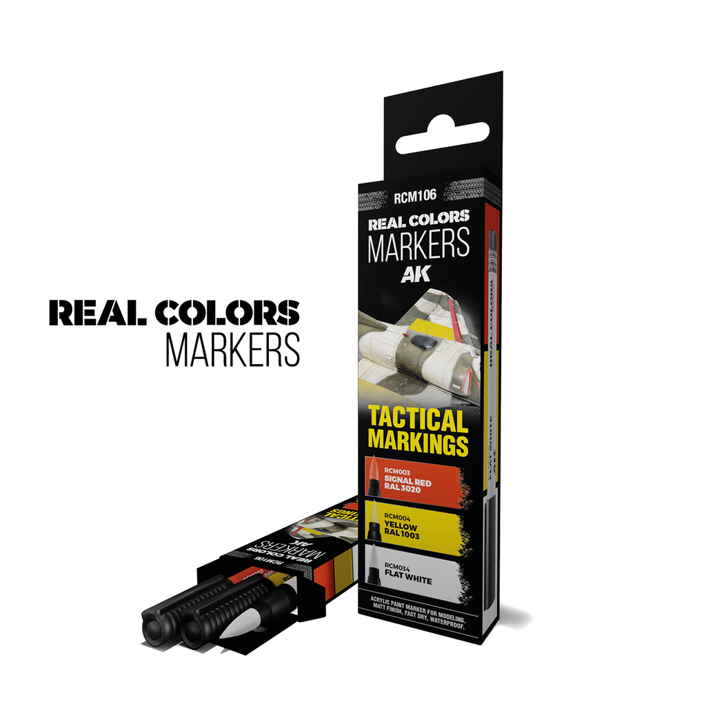 AK : Set de 3 marqueurs "Marquage Tactique" Real Colors Markers │ (RCM003, RCM004, RCM034)