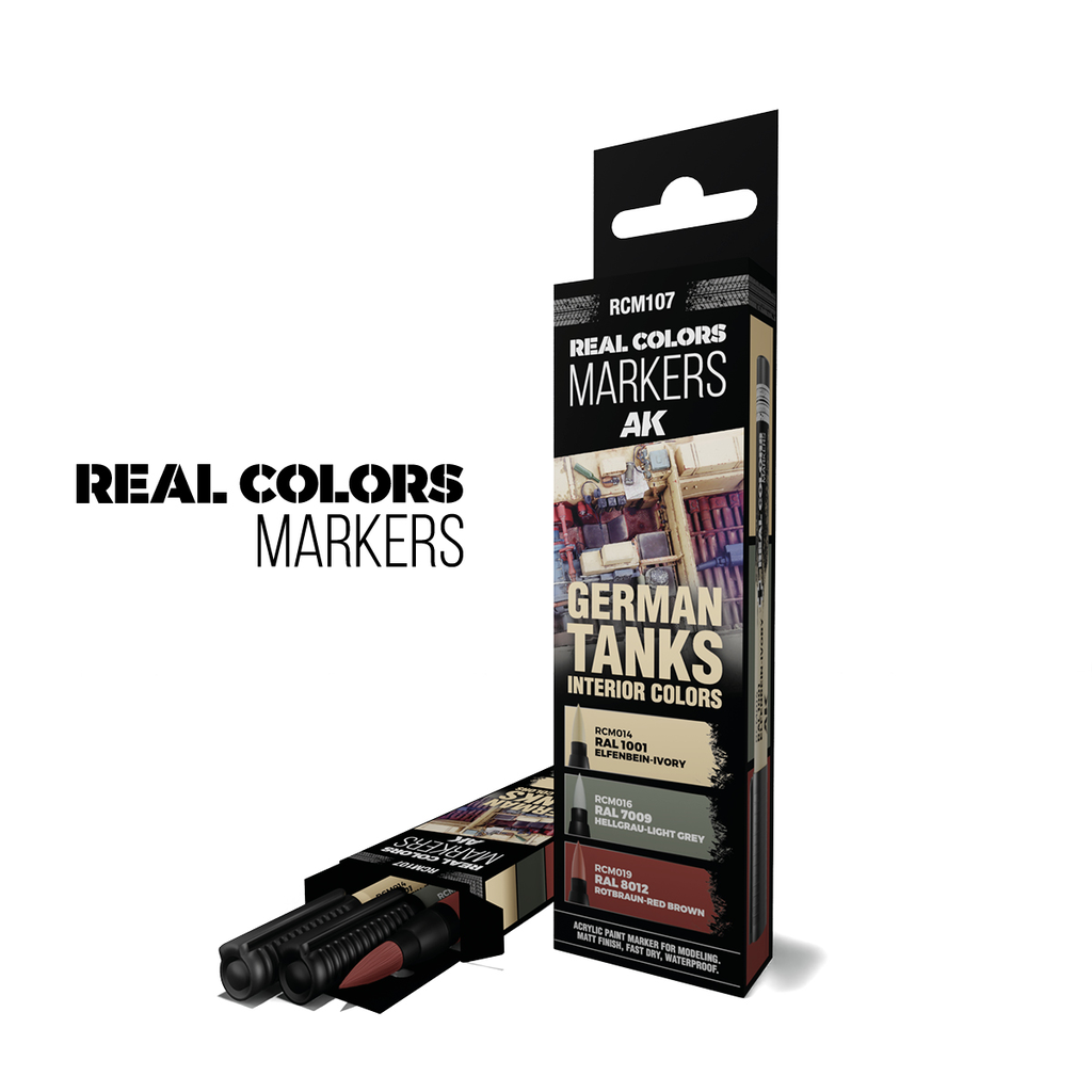 AK : Set de 3 Real Colors Markers │ (RAL1001, RAL7009, RAL8012)
