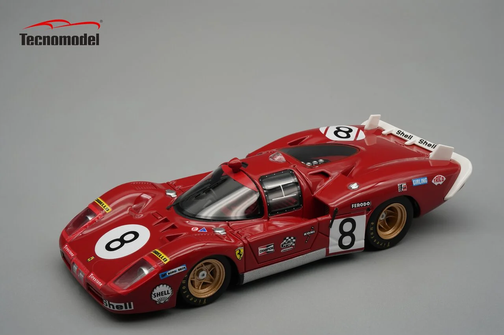 Tecnomodel : Ferrari 512S 5.oL V12 Long Trail │ No.8 24 Le Mans 1970 - A.Merzario / C.Regazzoni  [1/43]