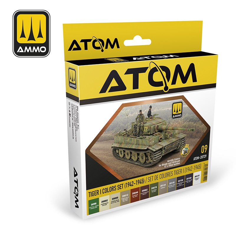Ammo Mig : Set Tiger I Colors Set  │ Atom Acrylique Paint