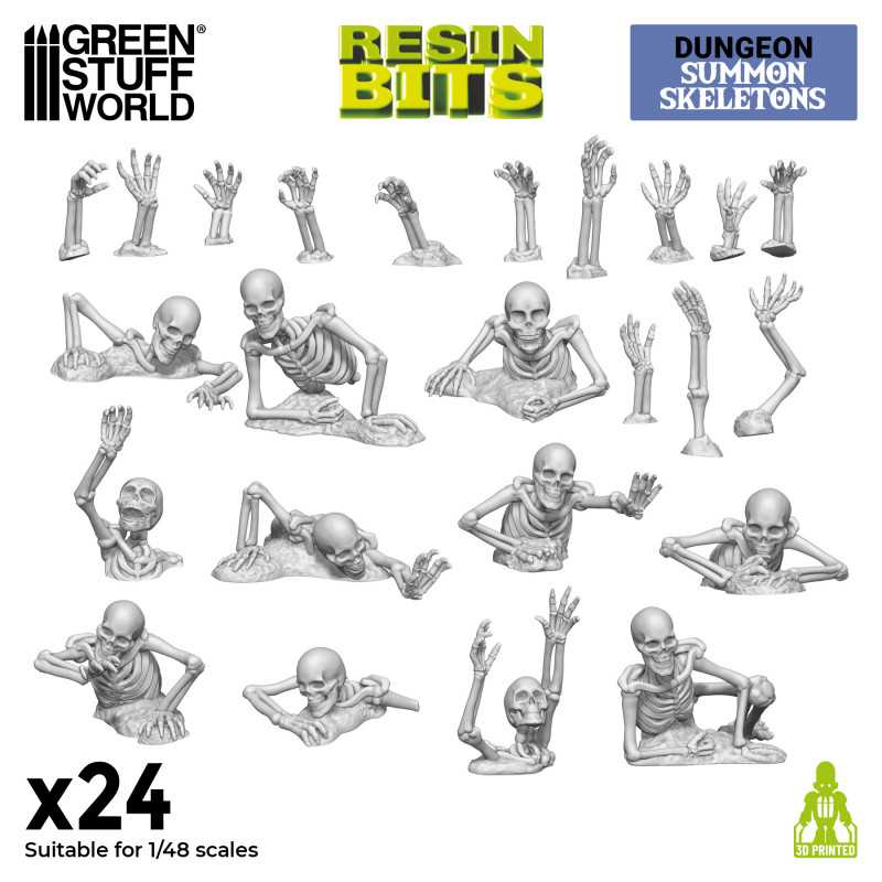 [GSW 12870] Green Stuff : Summon Skeletons │ Resin Bits