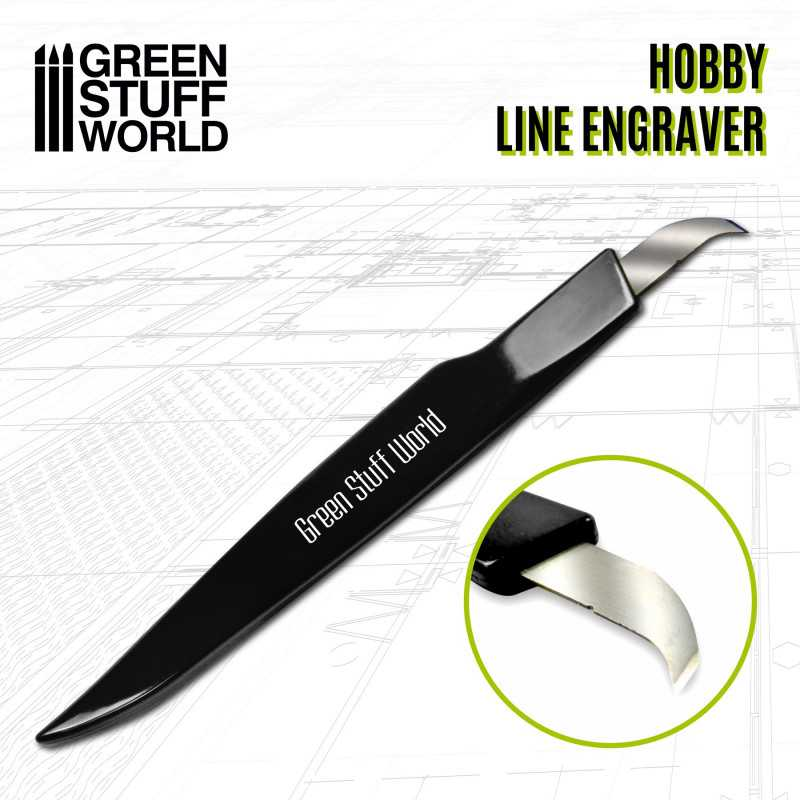 Green Stuff World: Precision Panel Line Scriber │ Hobby Tool for Plastic, Resin & Wood