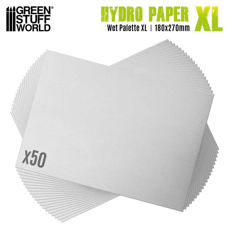 Green Stuff World : Recharge de 50 Feuilles Hydro Paper XL pour Palette Humide (180x270mm)