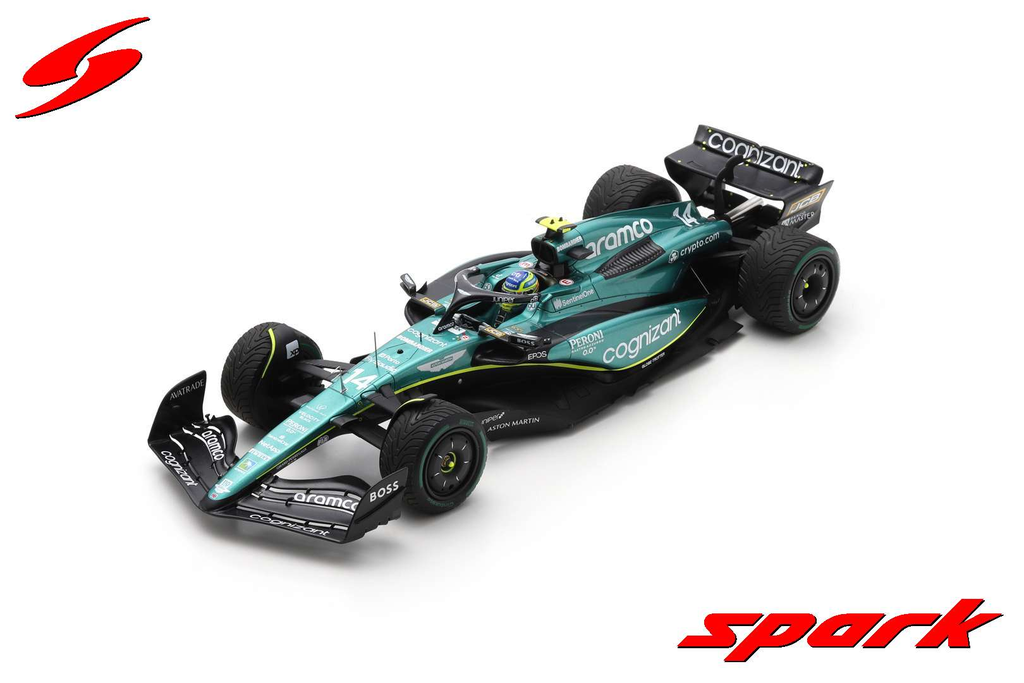 Spark : Aston Martin AMR23 │ No.14 Aston Martin Aramco Cognizant F1 Team 2nd Monaco GP 2023 Fernando Alonso [1/18]