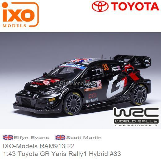 Ixo Models : Toyota GR Yaris Rally1 Hybrid │ No.33 Rallye Monte Carlo 2024 - E.Evans / S.Martin [1/43]