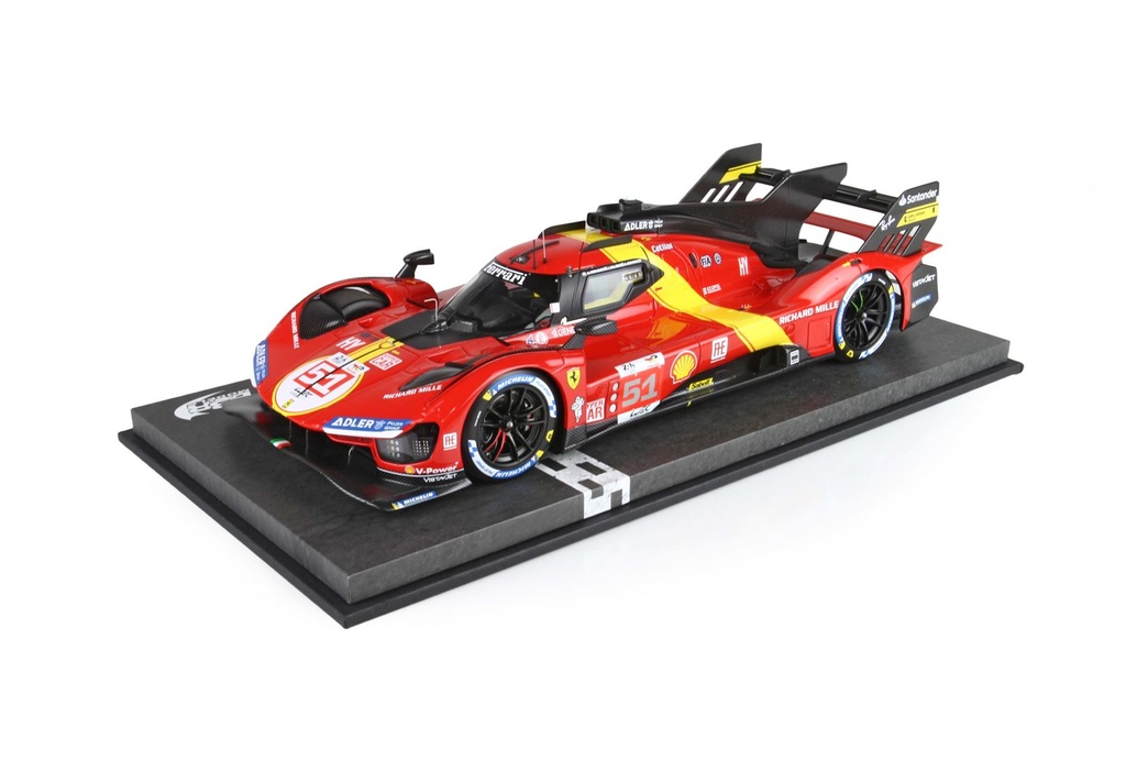 BBR : Ferrari 499P n°51 Winner Le Mans 2023 Pier Guidi- Giovinazzi - Calado avec boite Vitrine  [1/18]