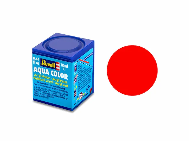 Revell : 025 - Orange Fluo Mat (18ml) │ Aqua Color