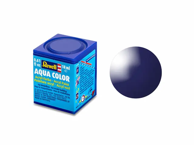 Revell : 054 - Bleu Nuit Brillant - Ral 5022 (18ml) │ Aqua Color