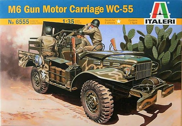 Italeri : Maquette Militaire M6 Gun Motor Carriage WC-55 1/35 │ Ref. 6598