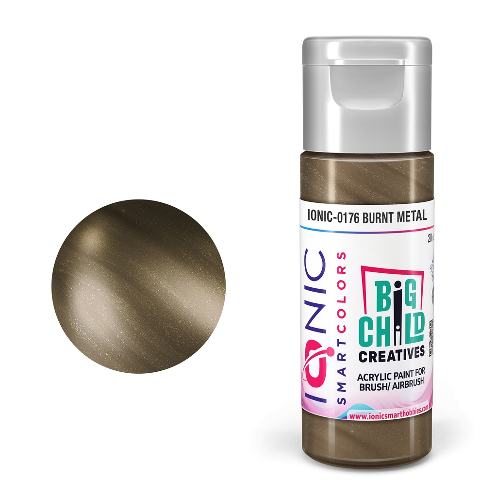 [MIG IO-0176] Ammo Mig : 176 - BURNT METAL (20ml) │ Ionic Smart Color