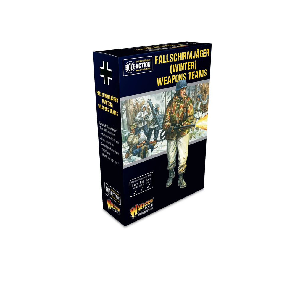 [WLG 402212114] Bolt Action : Fallschirmjager (Winter) Weapons Teams │ Mid - Late