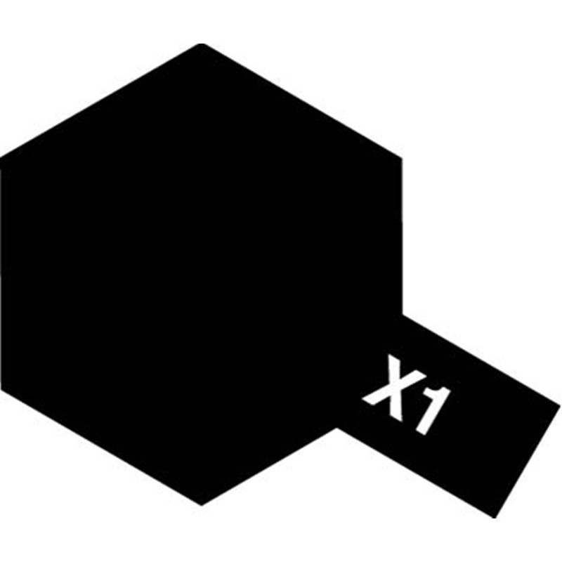 Tamiya : X1 - Noir Brillant (10ml) │ Acrylique Color