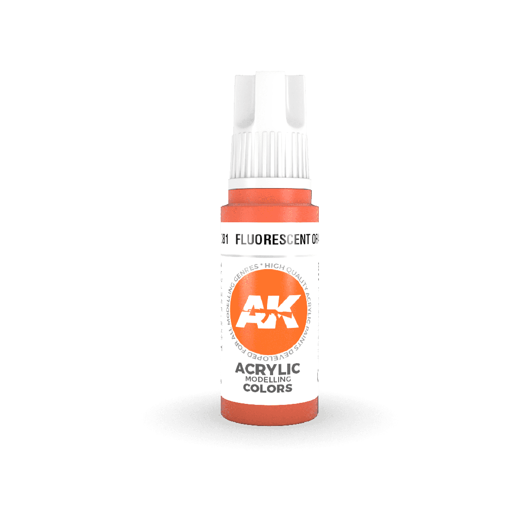 [AK AK11081] Ak : Fluorescent Orange 17ml │ 3rd Generation Acrylique