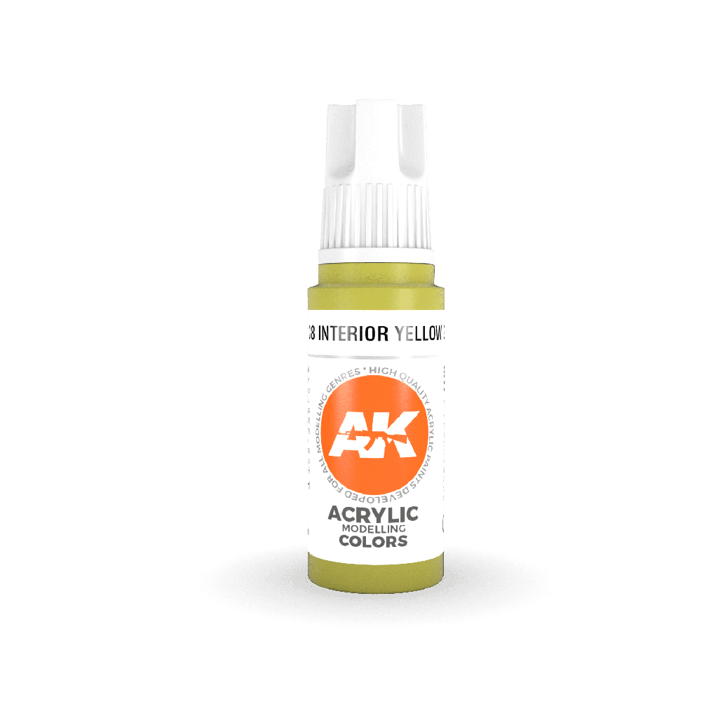 [AK AK11138] Ak : Interior Yellow Green 17ml │ 3rd Generation Acrylique