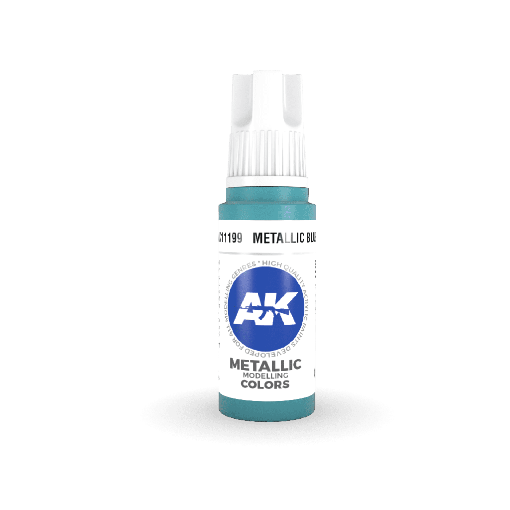 [AK AK11199] Ak : Metallic Blue 17ml │ 3rd Generation Acrylique
