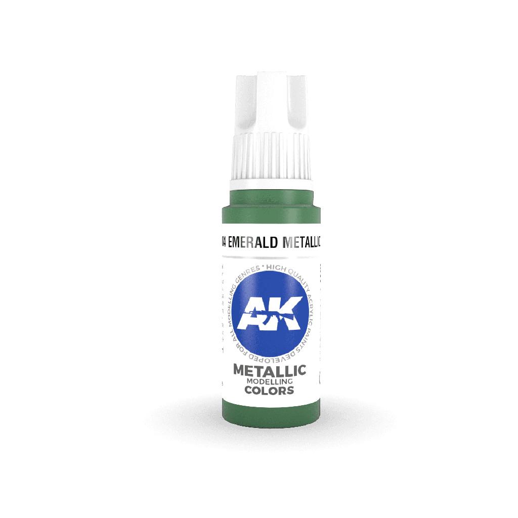 [AK AK11204] Ak : Emerald Metallic Green 17ml │ 3rd Generation Acrylique
