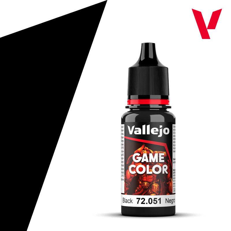Vallejo : 72051 - Black (18ml) │ Game Color