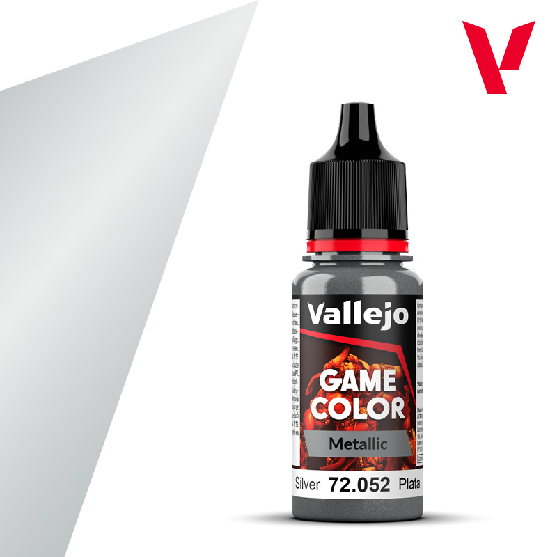 Vallejo : 72052 - Silver (18ml) │ Game Color - Metal