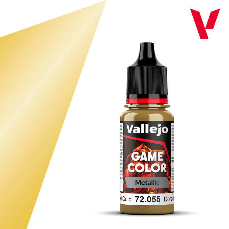 Vallejo : 72055 - Polished Gold (18ml) │ Game Color - Metal