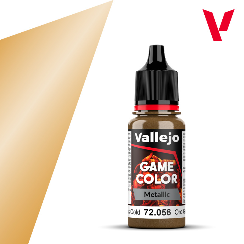 Vallejo : 72056 - Glorious Gold (18ml) │ Game Color - Metal