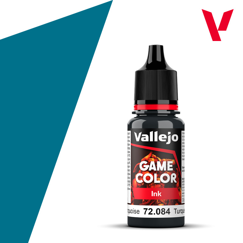 Vallejo : 72084 - Dark Turquoise (18ml) │ Game Color - Ink