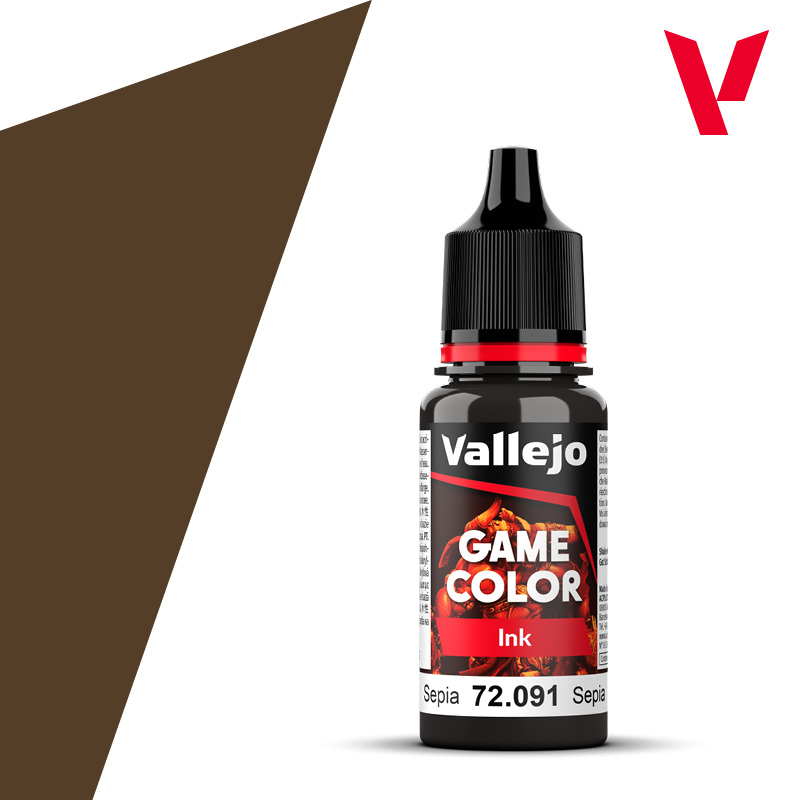 Vallejo : 72091 - Sepia  (18ml) │ Game Color - Ink