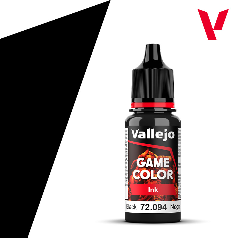 Vallejo : 72094 - Black (18ml) │ Game Color - Ink