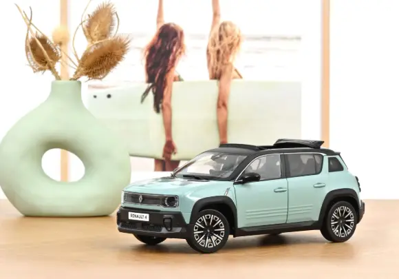 Norev : Renault 4 E-Tech 100% Electric 2025 Hauts de France Green 1:18