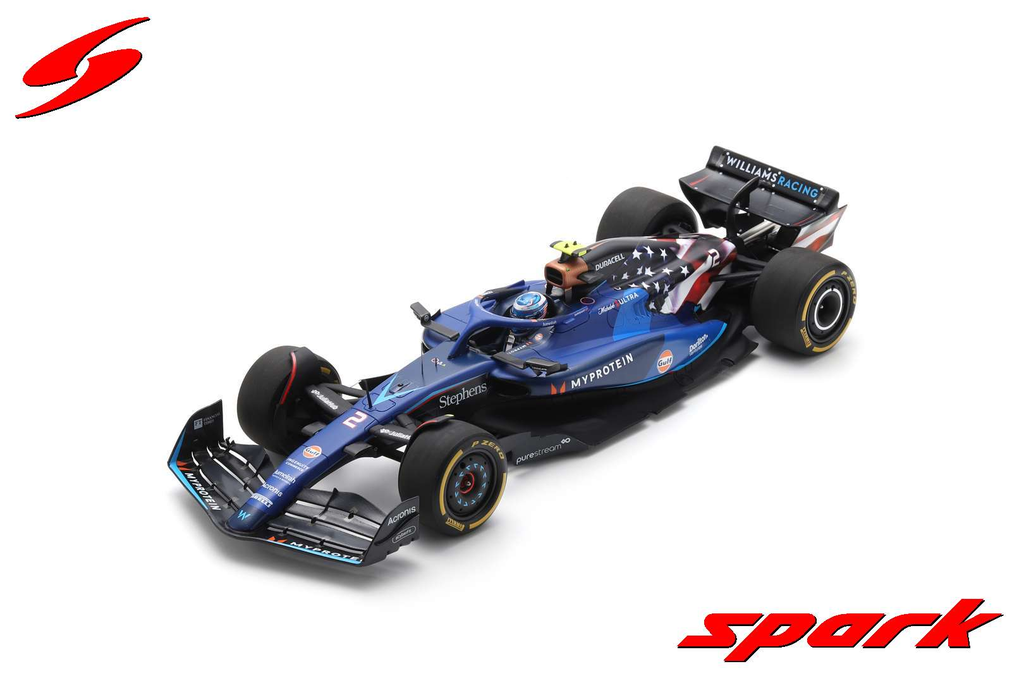 Spark : Williams F1 FW45 │ No.2 Williams Racing 10th USA GP 2023 - Logan Sargeant [1/18]