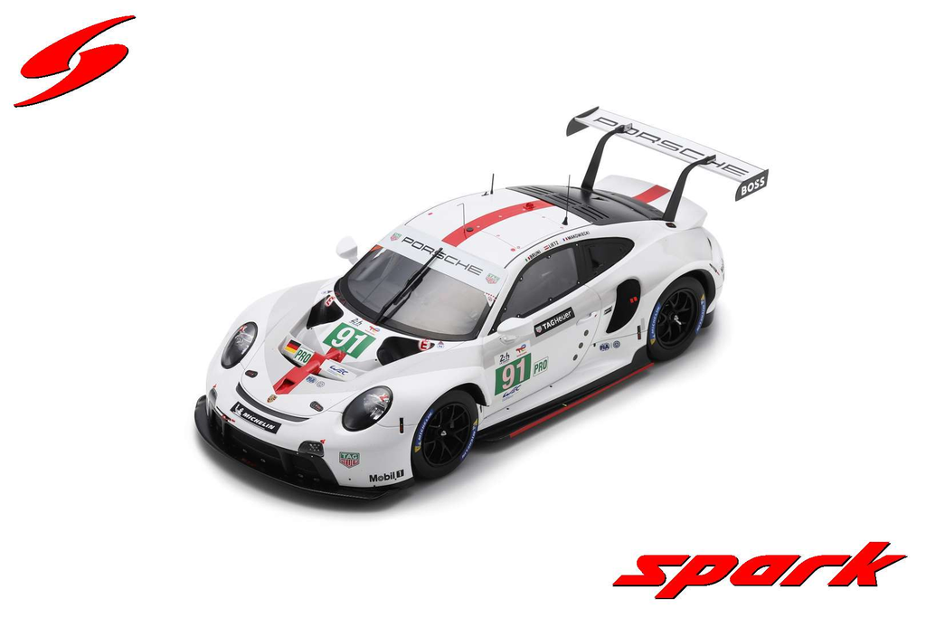 Spark : Porsche 911 RSR-19 │ No.91 Porsche GT Team Winner LMGTE Pro class Le Mans 24H 2022 - G. Bruni - R. Lietz - F. Makowiecki [1/18]