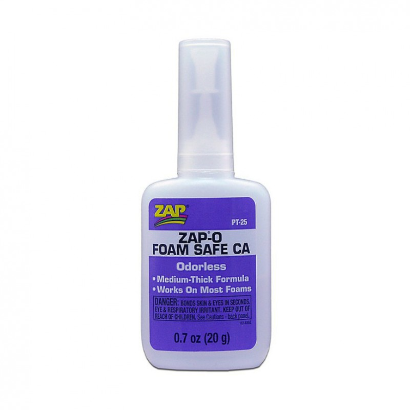 [ZAP PT-25] Zap : Zap-O Foam Safe Odorless CA Glue 0.7oz │ Ref. PT-25